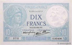 10 Francs MINERVE modifié FRANCE  1941 F.07.30