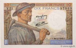 10 Francs MINEUR FRANCE  1942 F.08.06