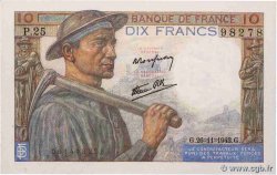 10 Francs MINEUR FRANCE  1942 F.08.06