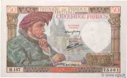 50 Francs JACQUES CŒUR FRANCIA  1942 F.19.18