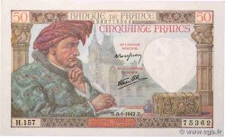 50 Francs JACQUES CŒUR FRANCE  1942 F.19.18