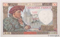 50 Francs JACQUES CŒUR FRANCE  1942 F.19.18