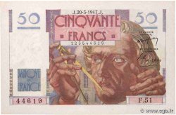 50 Francs LE VERRIER FRANCE  1947 F.20.07