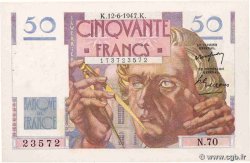 50 Francs LE VERRIER FRANCE  1947 F.20.08