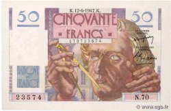50 Francs LE VERRIER FRANCE  1947 F.20.08