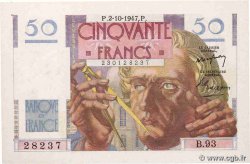 50 Francs LE VERRIER FRANCE  1947 F.20.09