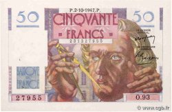 50 Francs LE VERRIER FRANCIA  1947 F.20.09 EBC+