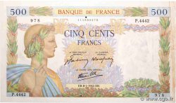 500 Francs LA PAIX FRANCE  1942 F.32.27