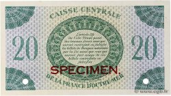 20 Francs Spécimen GUADELOUPE  1943 P.28s q.AU