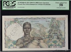 1000 Francs Spécimen AFRIQUE OCCIDENTALE FRANÇAISE (1895-1958)  1945 P.42s