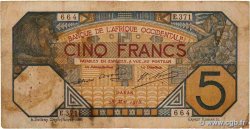 5 Francs DAKAR FRENCH WEST AFRICA Dakar 1918 P.05Ba