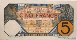 5 Francs DAKAR FRENCH WEST AFRICA Dakar 1919 P.05Ba