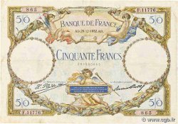 50 Francs LUC OLIVIER MERSON type modifié FRANCE  1932 F.16.03