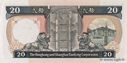 20 Dollars HONG KONG  1986 P.192a BB