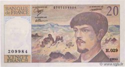 20 Francs DEBUSSY à fil de sécurité FRANCE  1990 F.66bis.01