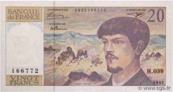 20 Francs DEBUSSY à fil de sécurité FRANCE  1993 F.66BIS.04