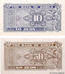 10 et 50 Jeon Lot COREA DEL SUD  1962 P.28 et P.29 FDC