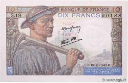 10 Francs MINEUR FRANCE  1942 F.08.05