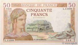 50 Francs CÉRÈS modifié FRANCE  1939 F.18.31