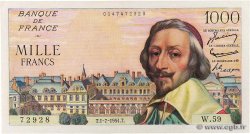 1000 Francs RICHELIEU FRANCE  1954 F.42.06 XF-