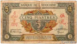 5 Piastres vert / marron Numéro spécial INDOCHINE FRANÇAISE  1942 P.061