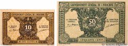 10 et 50 Cents Lot FRENCH INDOCHINA  1942 P.089a et P.091a