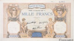 1000 Francs CÉRÈS ET MERCURE type modifié FRANCE  1937 F.38.06