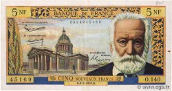 5 Nouveaux Francs VICTOR HUGO FRANCE  1965 F.56.18