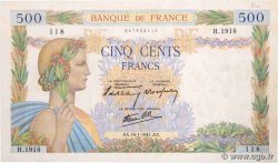 500 Francs LA PAIX FRANCE  1941 F.32.13