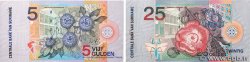 5 et 25 Gulden Lot SURINAM  2000 P.146 et P.148 NEUF