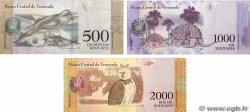 500, 1000 et 2000 Bolivares Lot VENEZUELA  2016 P.094b, P.095b et P.096a  SUP+