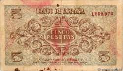 5 Pesetas ESPAGNE  1936 P.097 pr.TB