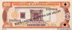 100 Pesos Oro Spécimen RÉPUBLIQUE DOMINICAINE  1997 P.156s1