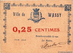 25 Centimes FRANCE regionalism and various Wassy 1916 JP.52-48
