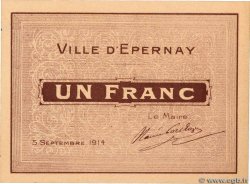 1 Franc FRANCE regionalism and various Epernay 1914 JP.51-16