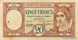20 Francs DJIBOUTI  1936 P.07b F+