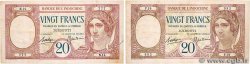 20 Francs Lot DJIBOUTI  1936 P.07b