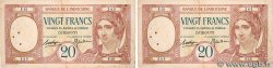 20 Francs Lot DJIBOUTI 1936 P.07b