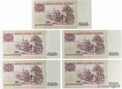 500 Pesos Lot CHILE  1993 P.153d XF+