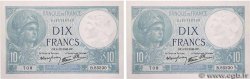 10 Francs MINERVE modifié Consécutifs FRANCE  1941 F.07.30