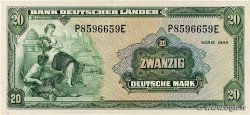 20 Deutsche Mark GERMAN FEDERAL REPUBLIC  1949 P.17a