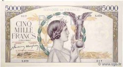5000 Francs VICTOIRE Impression à plat FRANCE  1942 F.46.35 SUP