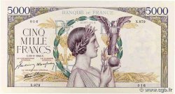 5000 Francs VICTOIRE Impression à plat FRANCE  1942 F.46.35 XF