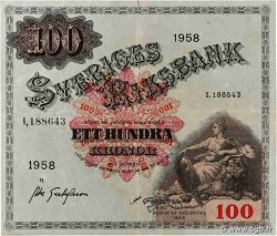 100 Kronor SUÈDE  1958 P.45d