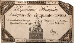 50 Livres FRANCE  1792 Ass.39a