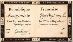 125 Livres FRANCE  1793 Ass.44a