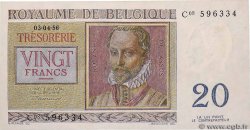 20 Francs BELGIUM  1956 P.132b