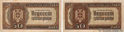 50 Dinara Lot SERBIA  1942 P.29 BC