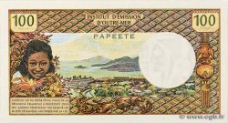 100 Francs TAHITI  1973 P.24b fST+