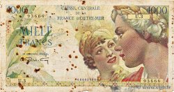 1000 Francs Union Française CCFOM AFRIQUE ÉQUATORIALE FRANÇAISE  1947 A.135a pr.TB